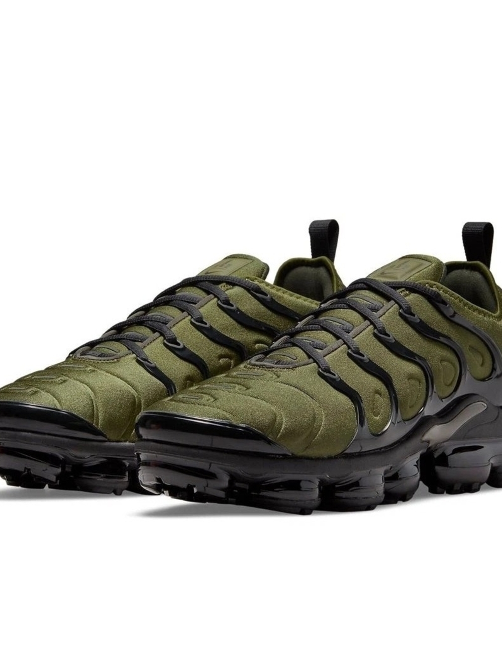 Olive Green & Black Athletic Sneakers